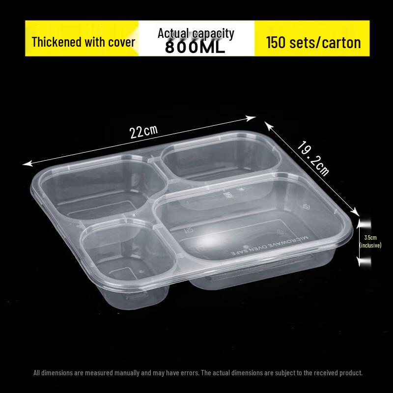 Yujia Disposable Thickened Transparent Takeaway Food Containers with Lids