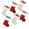 Christmas Stockings Sequin with Lanyard Non-fading Gift Candy Bag Tear-resistant Hanging Pendant Household Fireplace