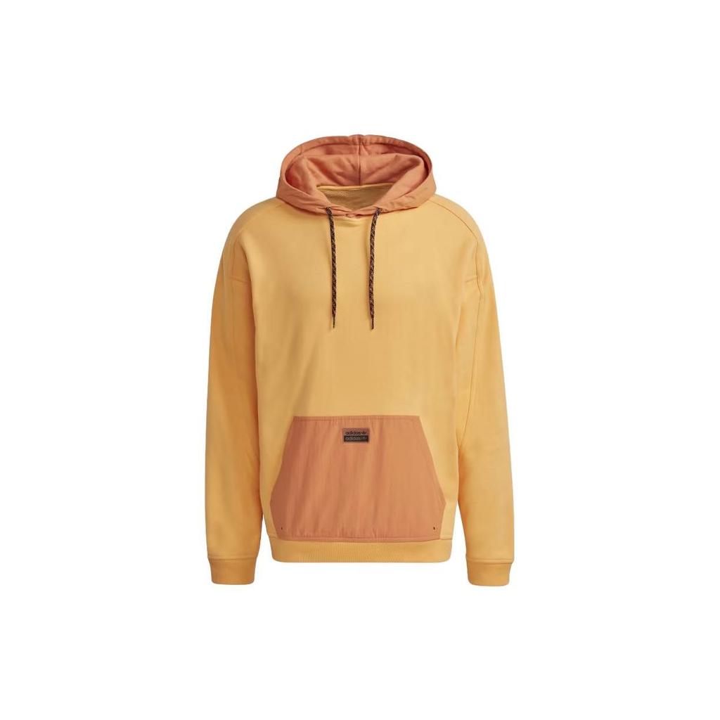 Adidas R.Y.V. Utility Hoodie Color Block Pullover American Long Sleeve Sweatshirt Men Hoodies Yellow GN3279