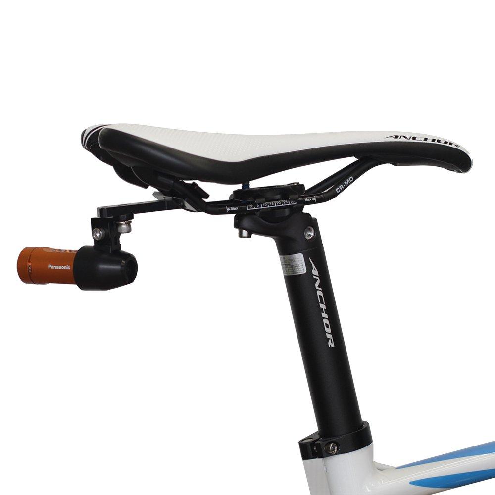 Drehbare Sattelstangenhalterung Typ 2 Sattelstangenhalterung für Rück- und Seitenansichtsfotografie für Panasonic Wearable Kameras REC-MOUNTS 60° HX-A1H/HX-A500