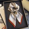 Classic Blue Print Silk Square Scarf Women's Fashionable and Versatile High-end Scarfs Bag Clothing Accessories 70cm Kerchief