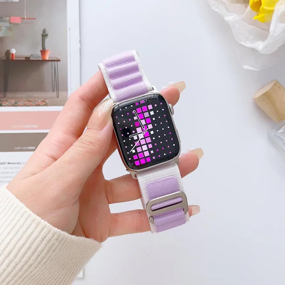 Alpine Strap for Apple Watch Bands 44mm 40mm 49mm 45mm 41mm 38mm 42mm Nylon Bracelet Iwatch Ultra 2 Series 9 3 4 5 6 7 8 SE Belt