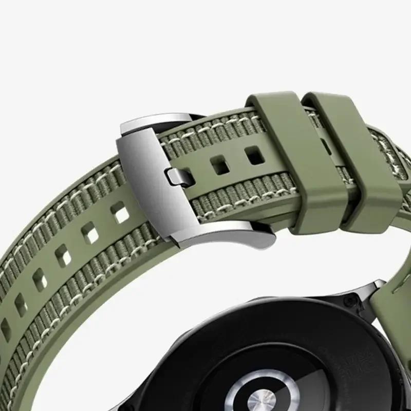 22mm Composite Silicone Strap For Huawei Watch GT4 46mm Official Nylon Braided Bracelet Band Huawei Watch 4/3/GT4-3-2 Pro Belt