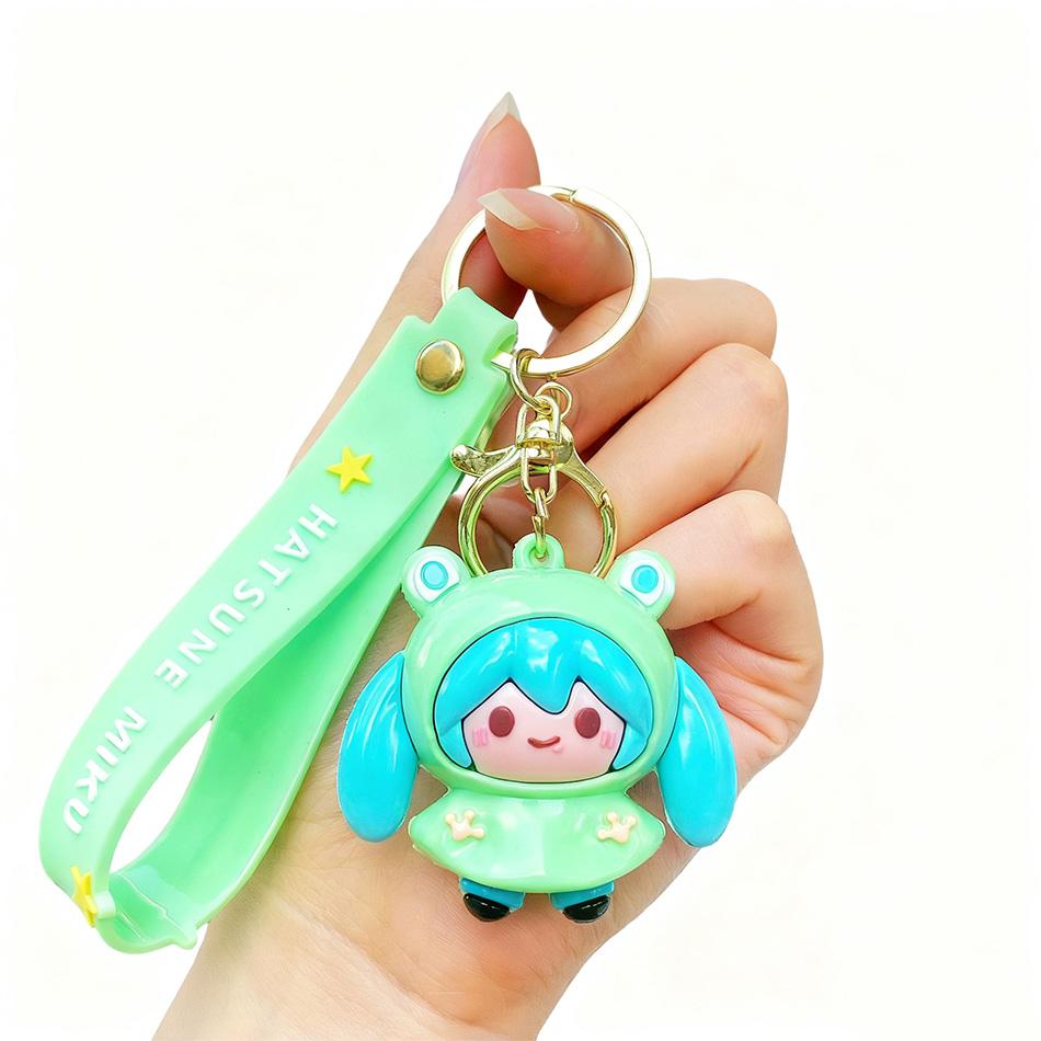 Neuer Hatsune Miku Schlüsselanhänger Niedliches Miku Mädchen Regentag Serie Taschenanhänger Exquisites Rucksack-Anhänger Kinder-Weihnachtsgeschenk