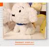 Süße Crayon kleine weiße Hund Puppe Plüsch Spielzeug Kissen Freundin Geburtstagsgeschenk Puppe