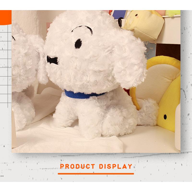 Cute Crayon Little White Dog Doll Plush Toy Pillow Girlfriend Birthday Present Doll