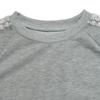 Women's Patchwork Lace Long Sleeve Hoodie - Autumn/Winter 2026 European & American Style Round Neck Top