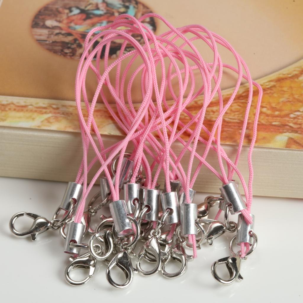 20/40pcs Colorful Lobster Clasp Rotating Lanyard Keychain Phone Charms for DIY Handmade Jewelry Pendant Accessories