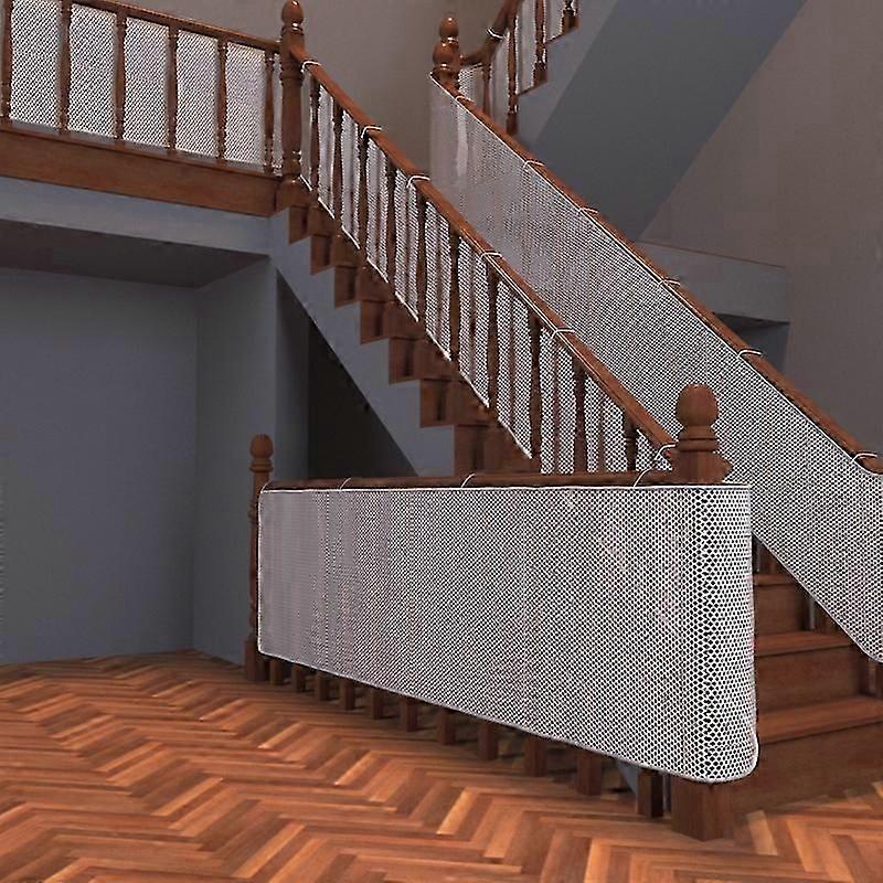 Children Protective Net Stair Protective Net Safety Rope Net Balcony Protective Net White 3m*78cm
