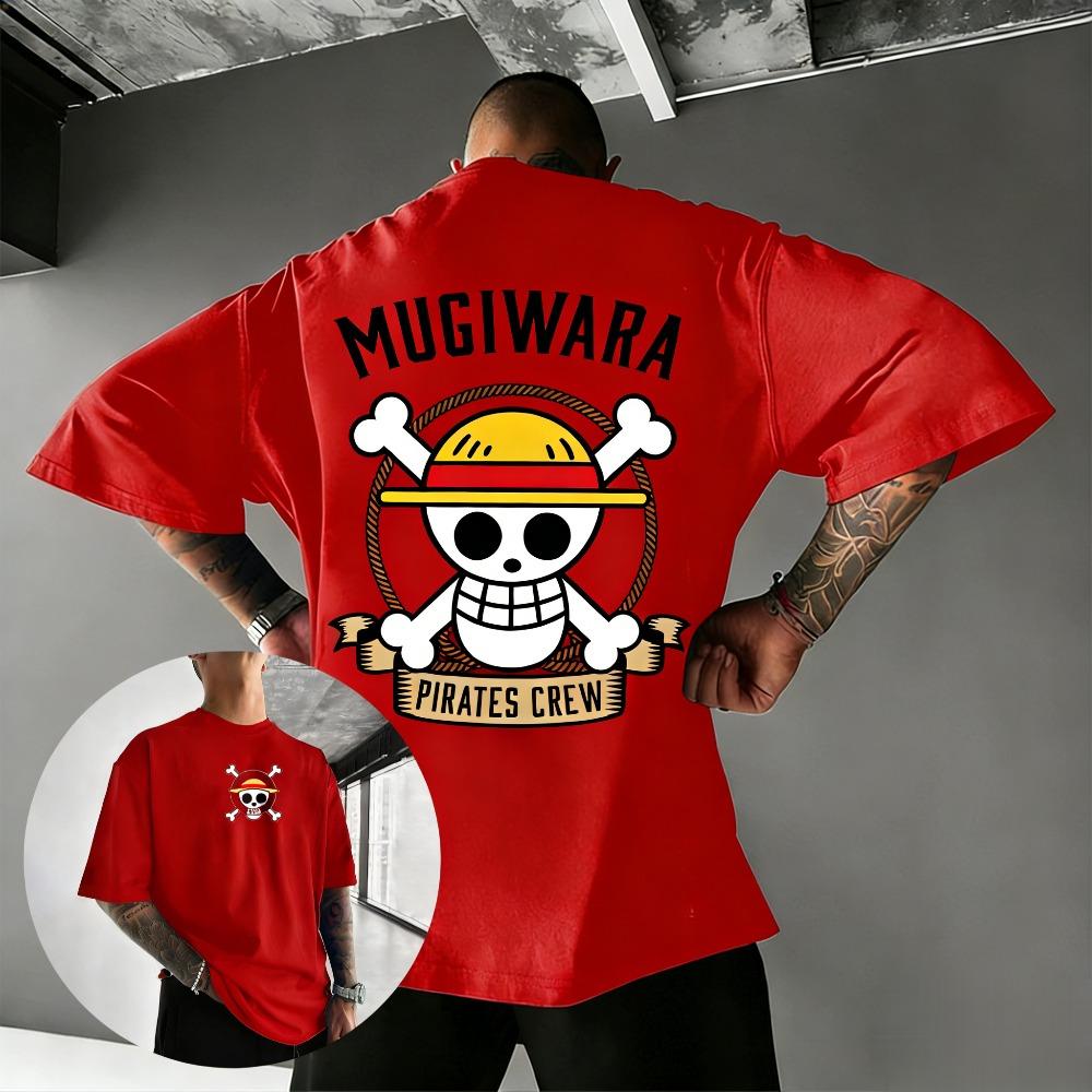 

Plus Size One Piece Anime Printed Men and Women Tshirt Casual Summer Parent Child Top Fashion Y2K Street Wear Harajuku Style S