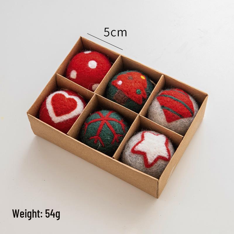 NUCHI Felt Snowflake Christmas Tree Ornament Set