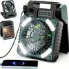 90° Folding Outdoor Solar Fan Folding Design Portable Tent Fan  Hiking Trip