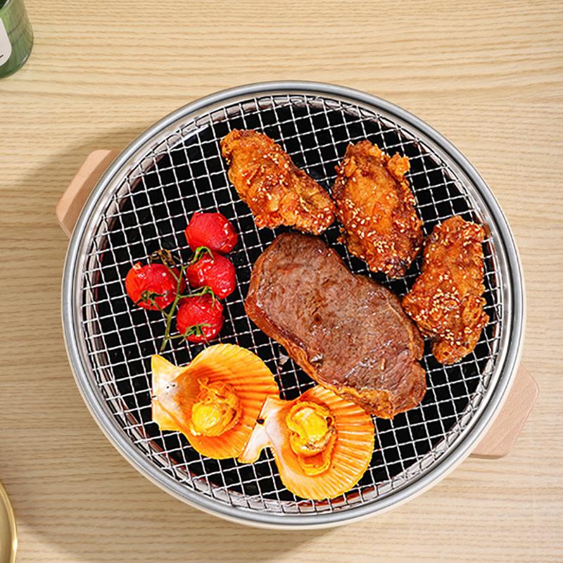 Pentole per la casa Barbecue Piastra Barbecue all'aperto Campeggio Forno Giardino estivo Griglia a carbone Barbecue circolare portatile