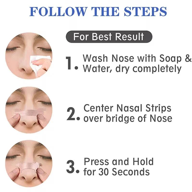 10/50/100/200pcs Breath Nasal Strips Right Way Stop Snoring Anti Snore Nose Strip Easier Better Breathing Good Sleeping Patches