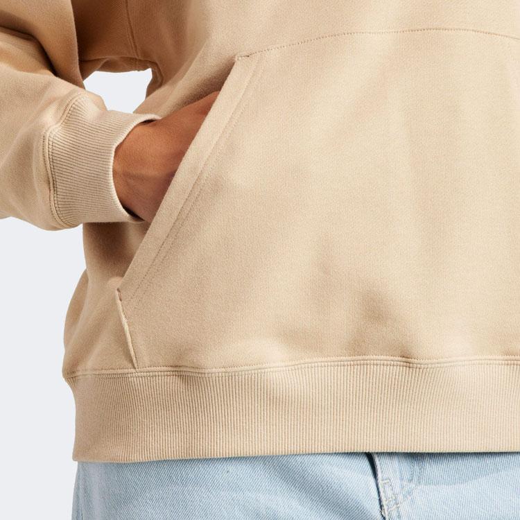 adidas Essentieller Buchstaben-Logo-Print Locker Langarm-Hoodie Damen Hoodies Beige IR5448