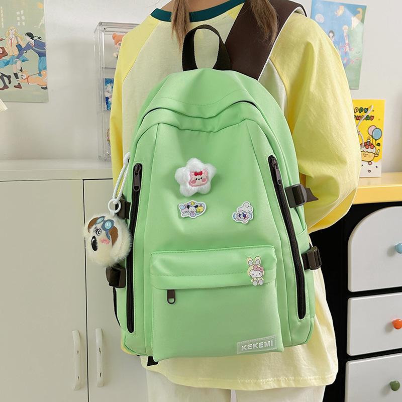 School Bag 2025 New Japanese Ins Harajuku Third To Sixth Grade School Bag High Value Mint Green Small Fresh Backpack