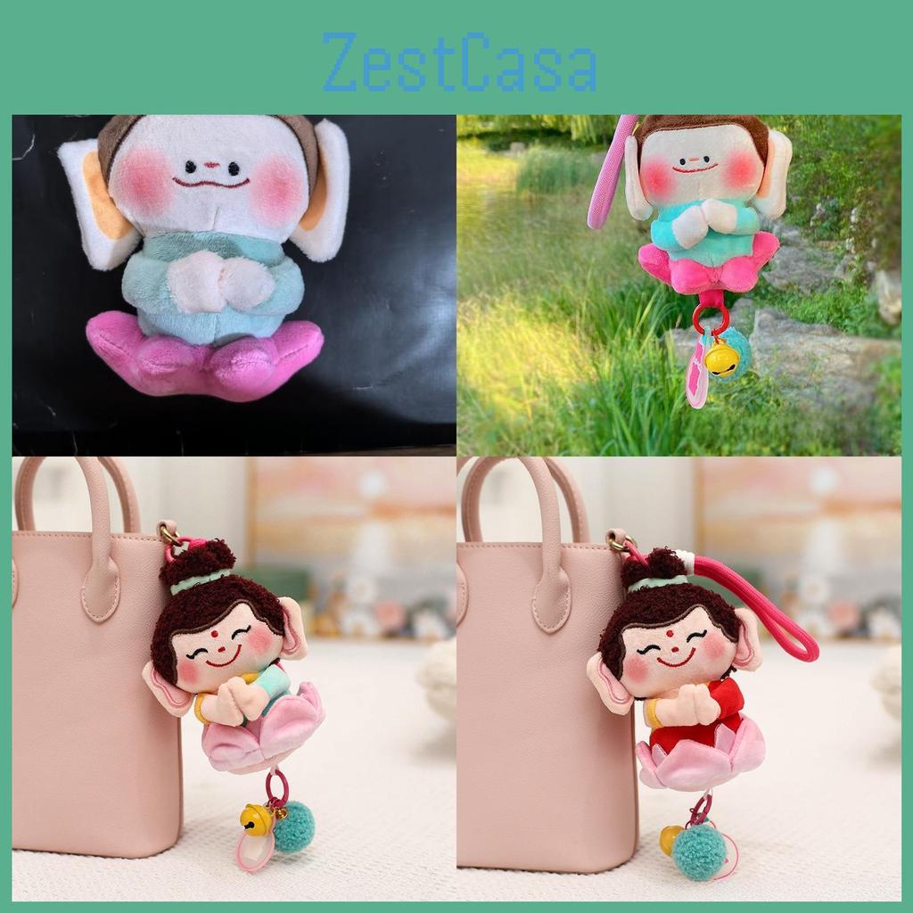 Buddha Small Companion Lotus Plush Keychain With Prosperity And Lucky Symbols For Meditation Gifts