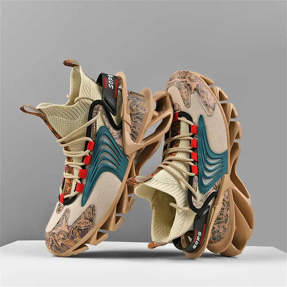 Size 43 High Top Gray Shoes Man Vulcanize Husband Sneakers Luxury