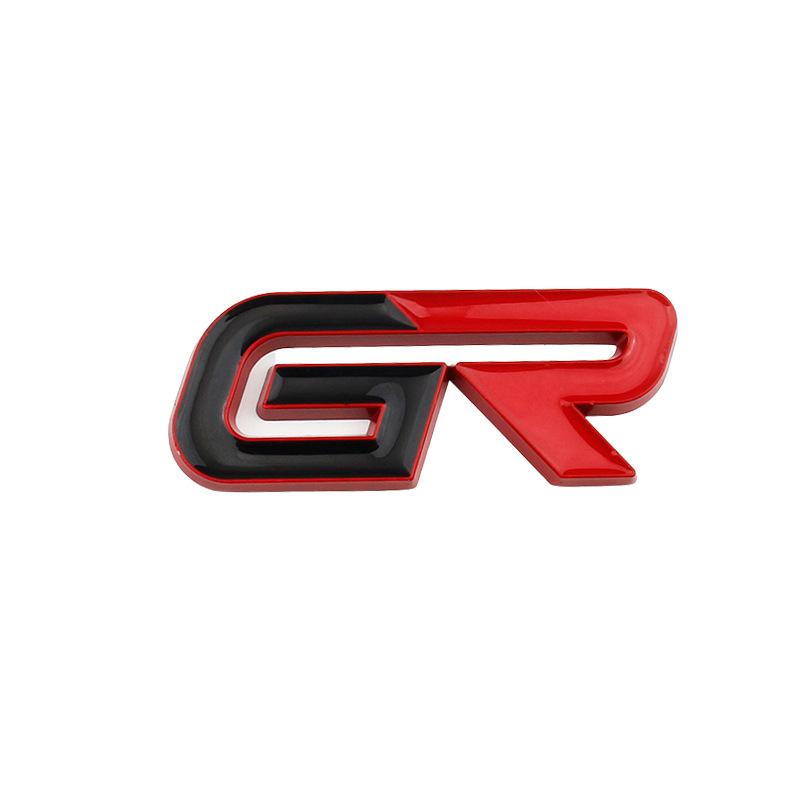 1Pc Car GR Logo Emblem Badge Stickers Decals Labeling For GR Sport Gazoo Racing Yaris Corolla Hilux Supra C-HR 86 Accessories