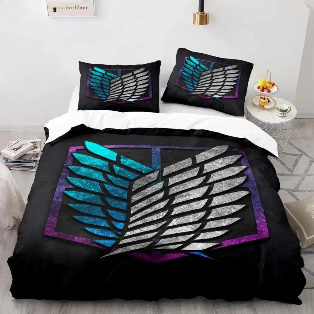 Comforter Anime Attack On Titan Bedding Set Single Twin Full Queen King Size Bedding Set Adult Kid S For Home Textiles