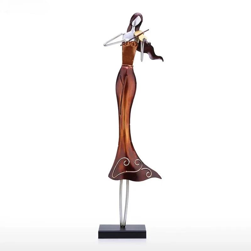 Minimalism Band Musician Figures Statue Desk Decoration Metal Crafts Ornaments Dancer Character Sculpture Modern Home Decor