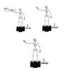 Atmospheric Underwater Props Halloween Aquarium Dancing Skeleton, Bubble Driven Moving Joints Skeleton Freshwater Landscaping Ornament, Realistic