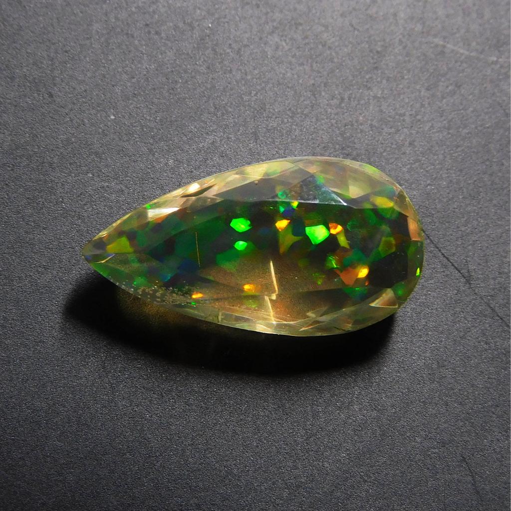 7.50 Ct Lab Created Opal Pear Stunning Certified Loose Gemstone
