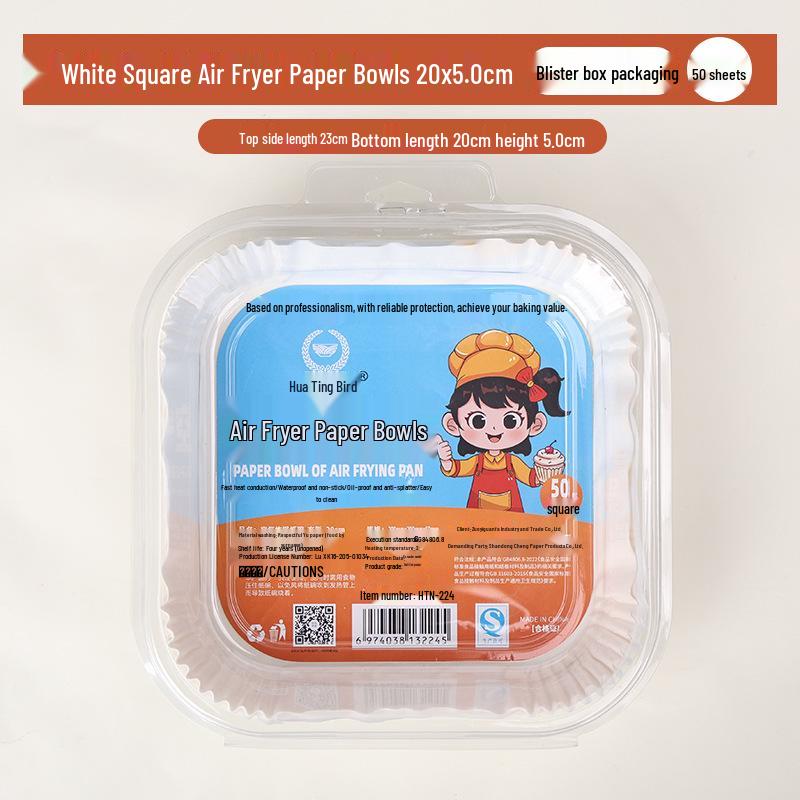 Ölbeständige Heißluftfritteusen- und Ofen-Papierbecher - Lebensmittelqualität, Runde Silikon-Backmatten