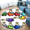 Among Us Round Area Rug,Carpet Rug for Living Room Bedroom Sofa Playroom Decor,Non-slip Floor Mat