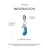 Charms Copper Dreamy Blue-Green Zircon Feather Pendants Fit Charms Plata Original Bracelet Beads Women Jewellery Making