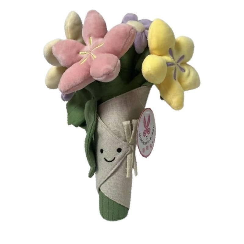 Niedliche Tulpen-Topfpflanze Plüschtier Figur Bouquet Abschlussgeschenk Puppe 40cm