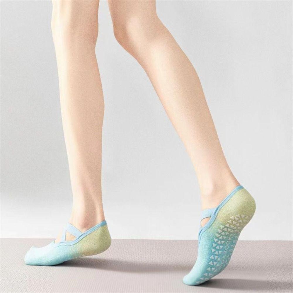 1 Pair Non-slip Yoga Socks Indoor Dance Sport Socks New Pilates Grip No-show Sock