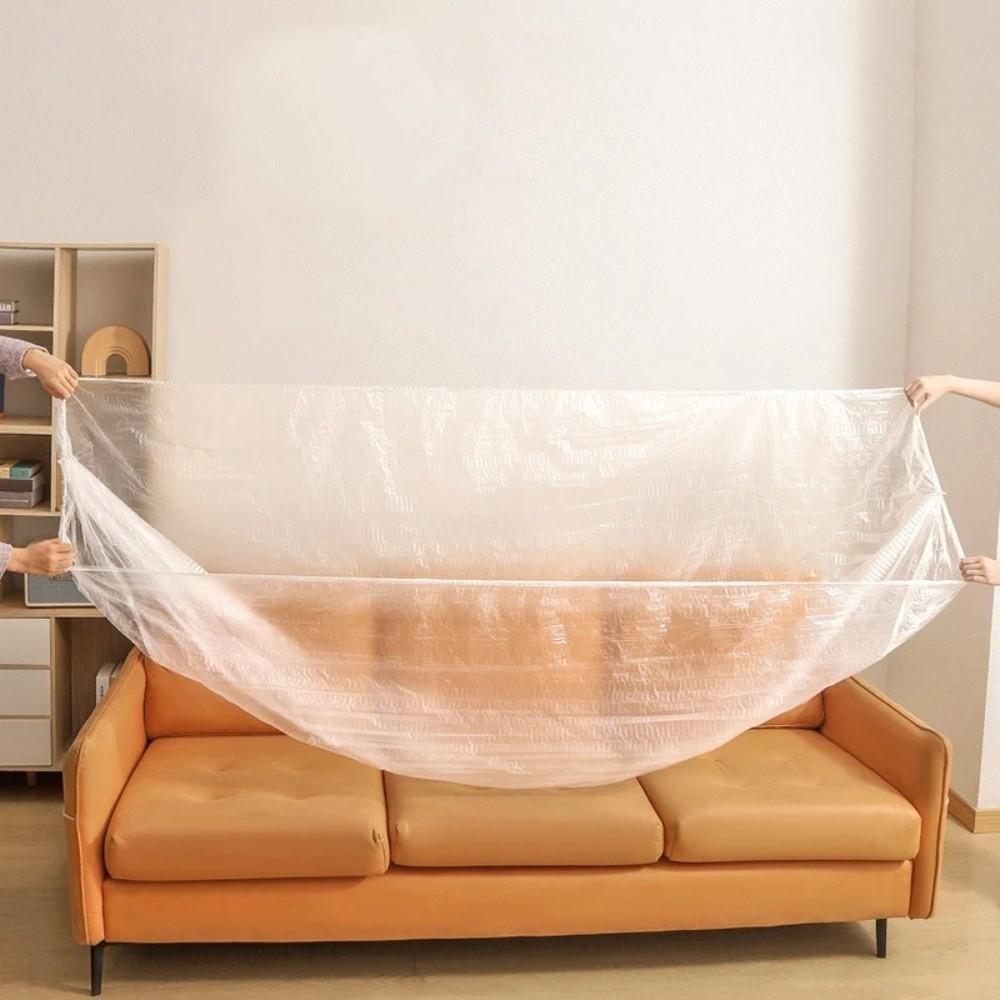 Waterproof Disposable Dust Covers Elastic Plastic Dust Film  Bed Sofa Tea Table Chair
