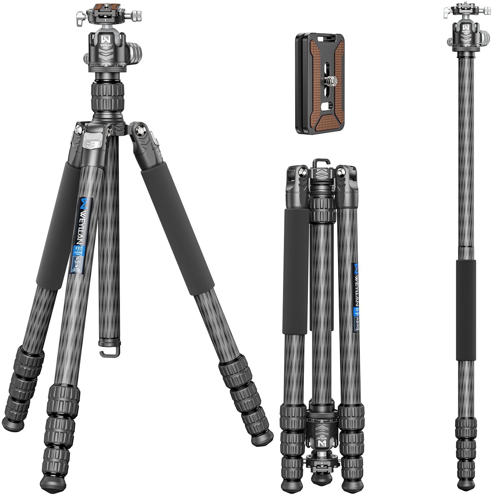 

WEYLLAN Профессиональный Карбоновый Туристический Перевернутый Центральный Штатив для Панорамной Работы Телескопический Максимальная Грузоподъемность Сменная Металлическая Совместимая