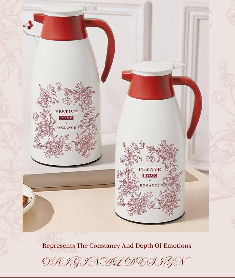 Elegant Red Wedding Thermos Pair - 2025 New Style Warm Water Bottles for Newlyweds