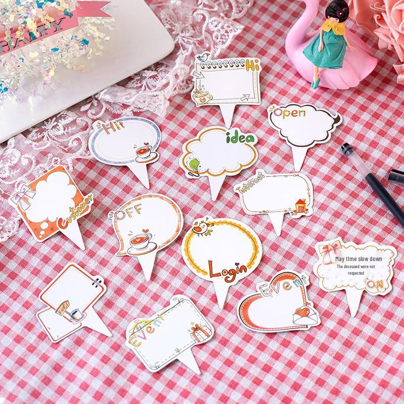 100-Piece Happy Birthday Cake & Dessert Insert Cards for Blessings & Writing