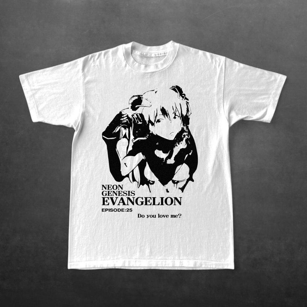 2026 Summer New Arrival Evangelion Pattern Street Style Print Shortsleeve Tshirt Y2k Style Suitable For Both Unisex And Unisex