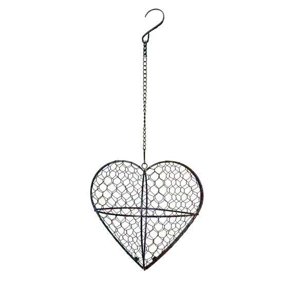 

Металевий будиночок-гніздівля у формі серця для птахів, тримач для гніздового матеріалу, гніздівля для колібрі, вулична гніздова скринька для диких птахів для збору гніздового волокна