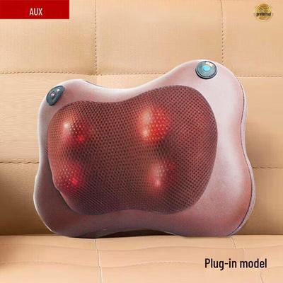 Aux Neck and Shoulder Massager Pillow with Heat CN Plug (adapter Included)