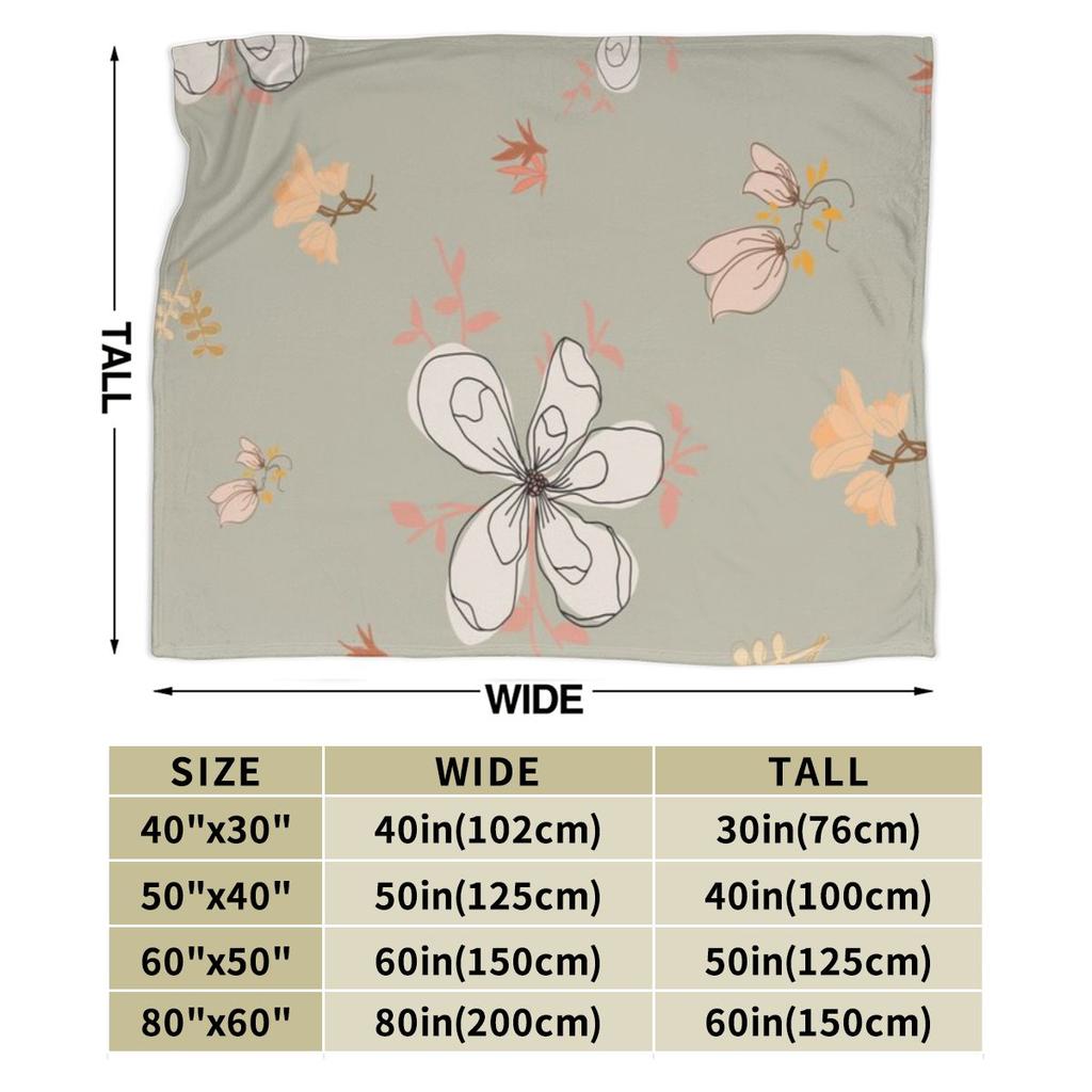 Pink And Orange Flower Pattern Custom Soft Gift An UltraSoft Micro Fleece Blanket