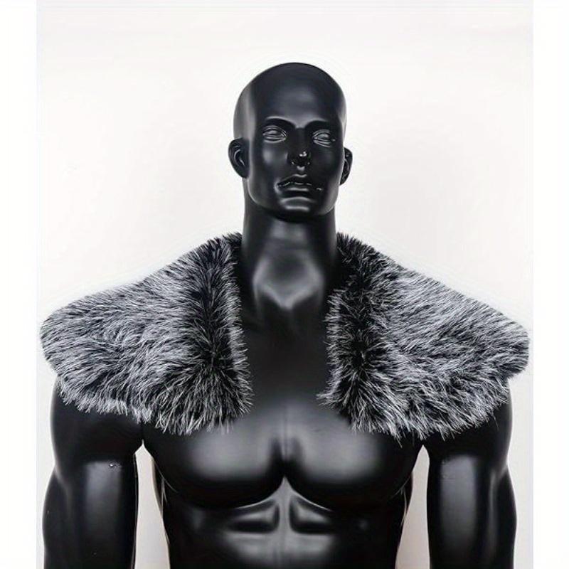 Viking Medieval Fur Shawl Cape Shoulder Accessory for Renaissance Cosplay Costumes