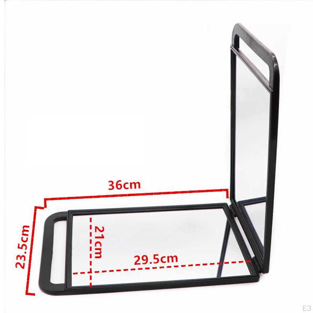 Large Foldable Hand Mirror Salon Barbers Hairdressers Handheld Makeup