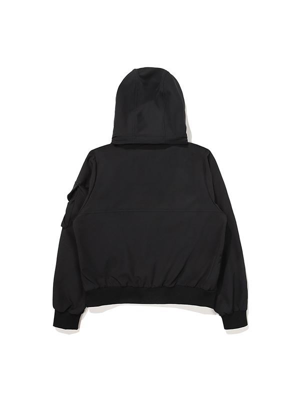 Bbc Earth Stretch Brush Hoodie Detachable Jacket_Black
