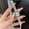 Small Pearl Chain Bracelet Watch Women'S Square Small Plate Watch Double Circle High Value 7717