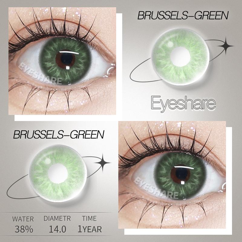 

Eyeshare Цветные контактные линзы New Style Lake Blue Eyeglass Lens Черные бьюти-линзы Fashion Dark Green Lens Светло-коричневые натуральные линзы для очков