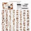 Die-cut PET Washi Tape Set: Coffee Theme, European & American Style for Journaling & Decoration