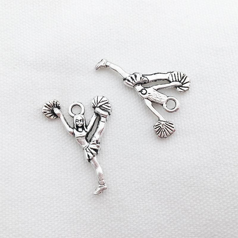 

Creative DIY Cheerleading Jewelry Pendants: Mix 60 Alloy for Bracelets & Necklaces