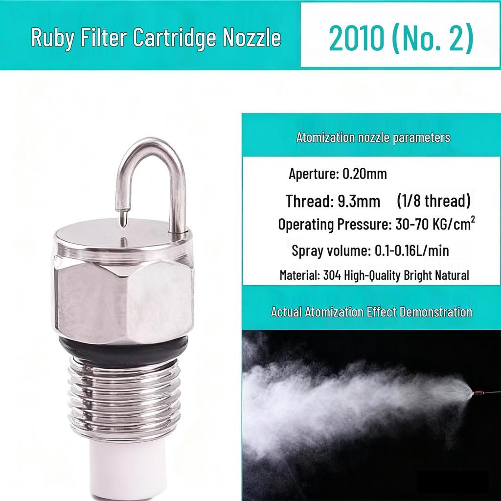 Ugello a Nebbia Fredda ad Alta Pressione Ruby Striker in Acciaio Inossidabile per Raffrescamento del Paesaggio e Rimozione della Polvere