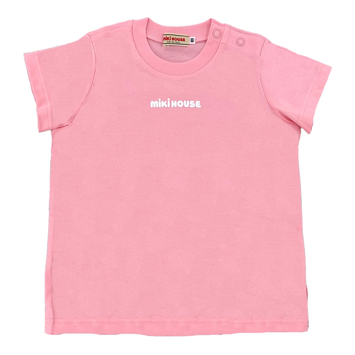 

MIKI HOUSE Simple Logo Short Sleeve T-Shirt (Pink) 12-5217-493 (100)