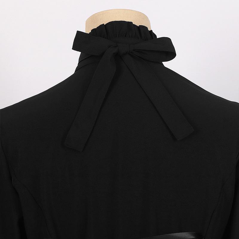2023 Women's European & American Steampunk Victorian Pleated Shirt